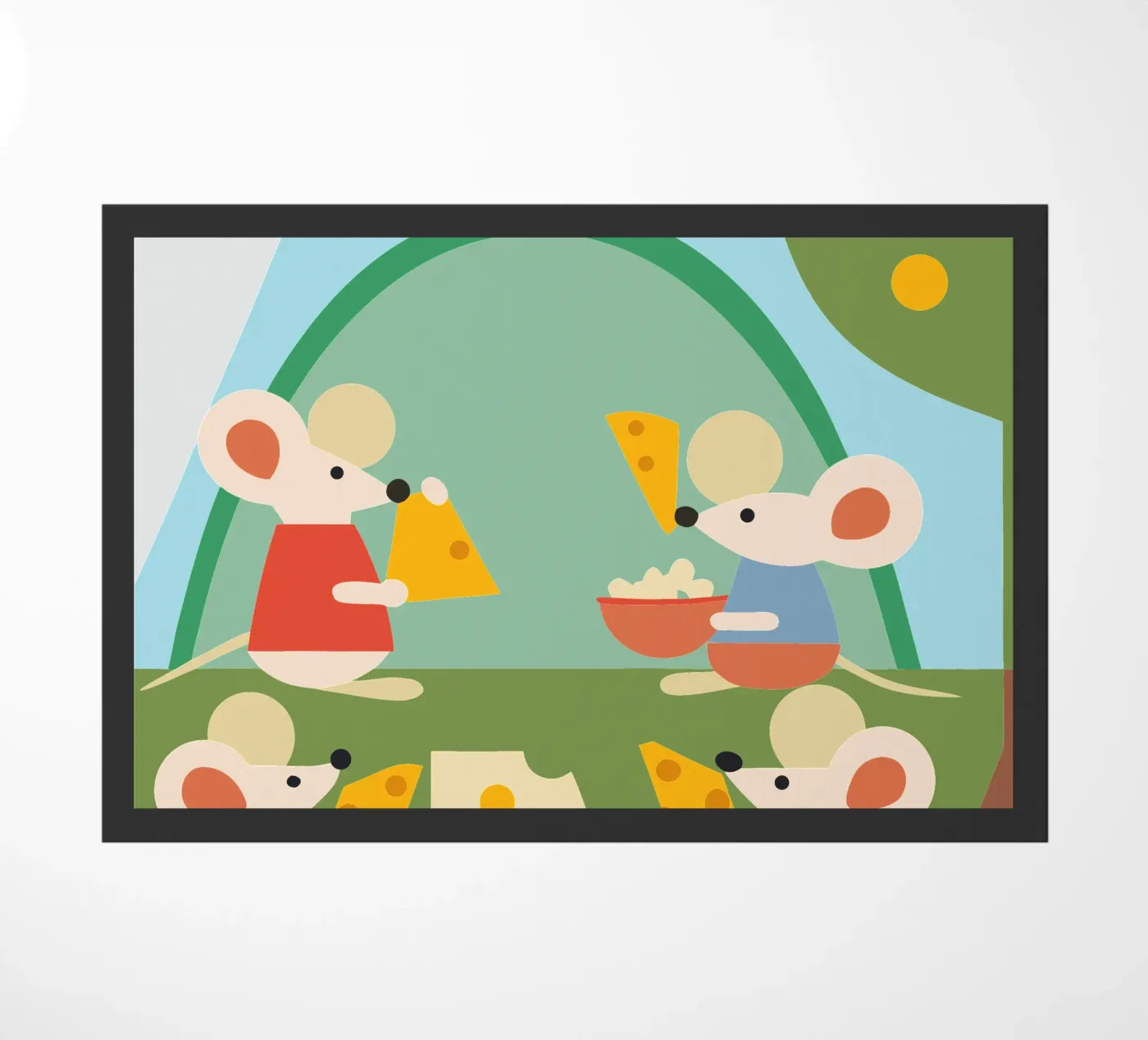 Mouse Eats Cheese deurmat van CUTE ANIMALS