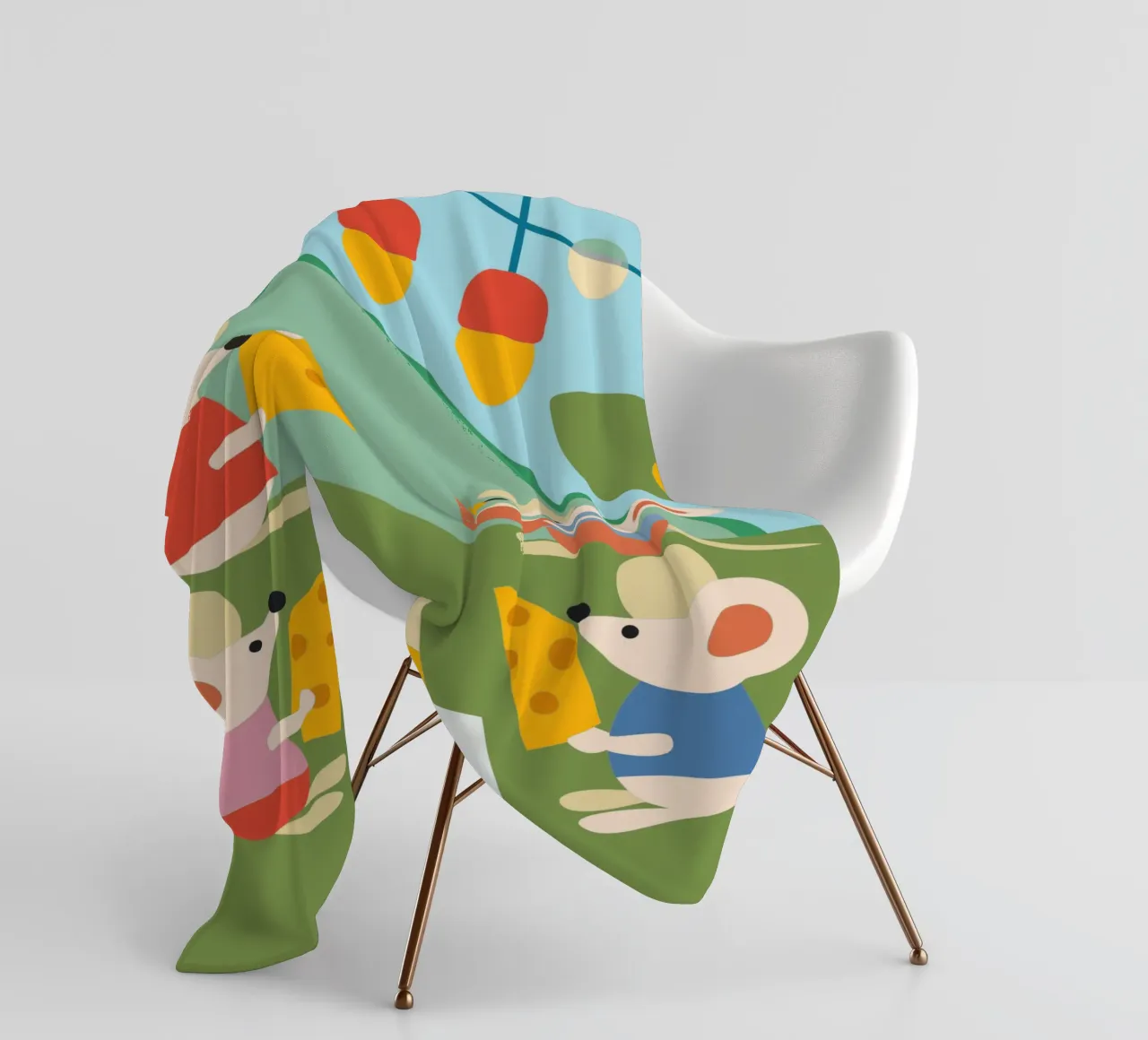 Mouse Eats Cheese Fleecedecke von CUTE ANIMALS