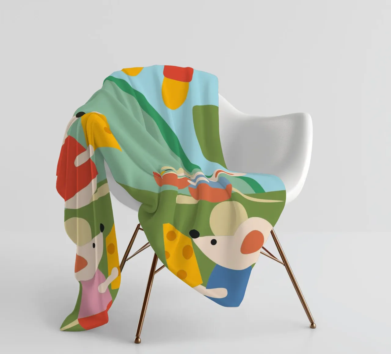 Mouse Eats Cheese Fleecedecke von CUTE ANIMALS