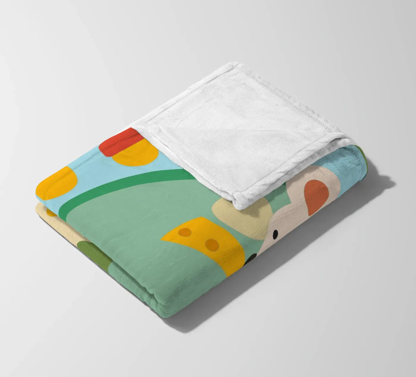 La souris mange du fromage plaid polaire de CUTE ANIMALS