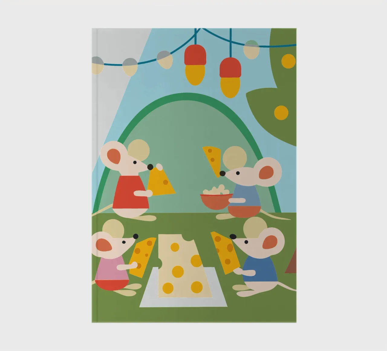 Mouse Eats Cheese notebook by CUTE ANIMALS