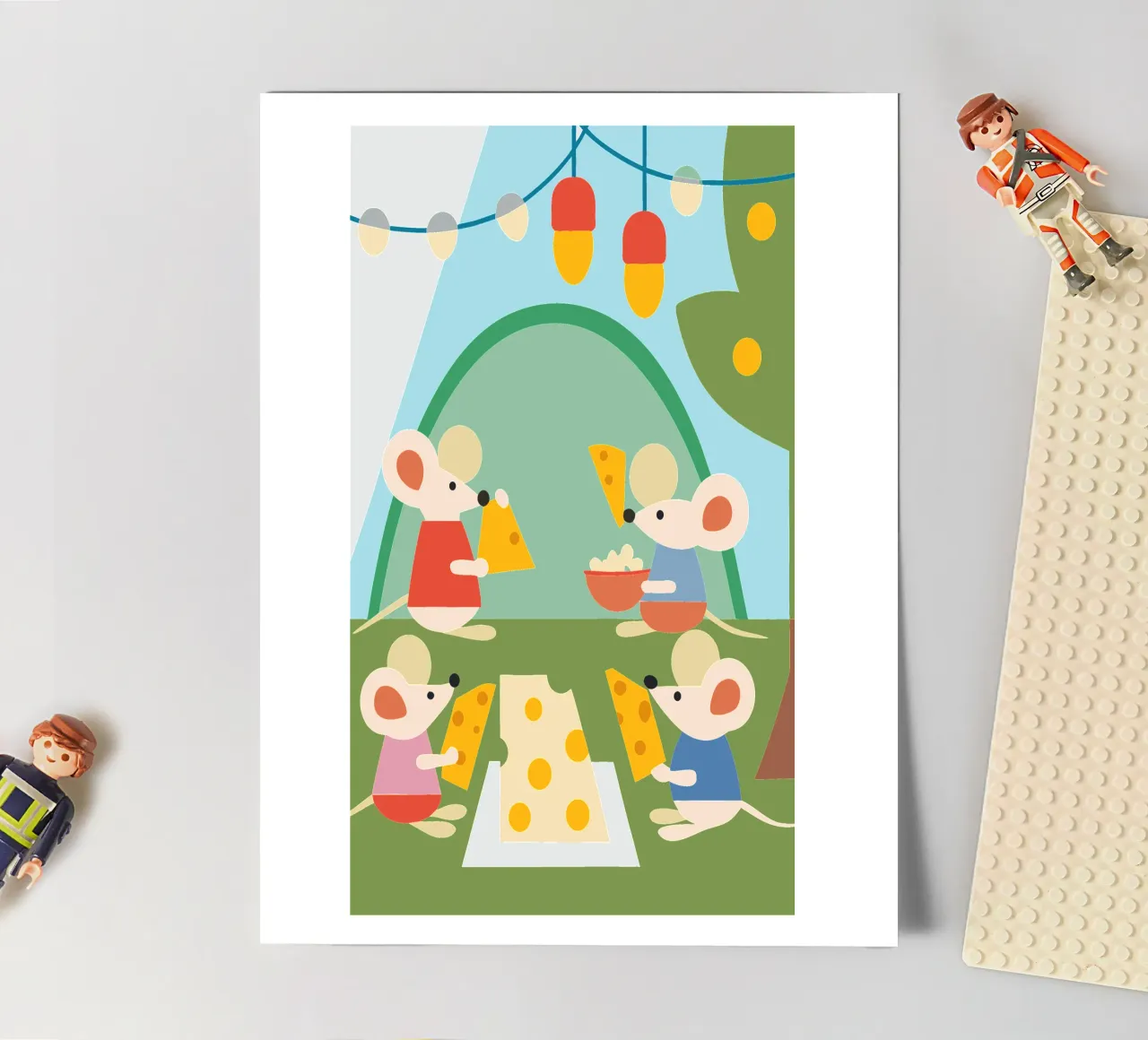 Mouse Eats Cheese sticker sheet by CUTE ANIMALS