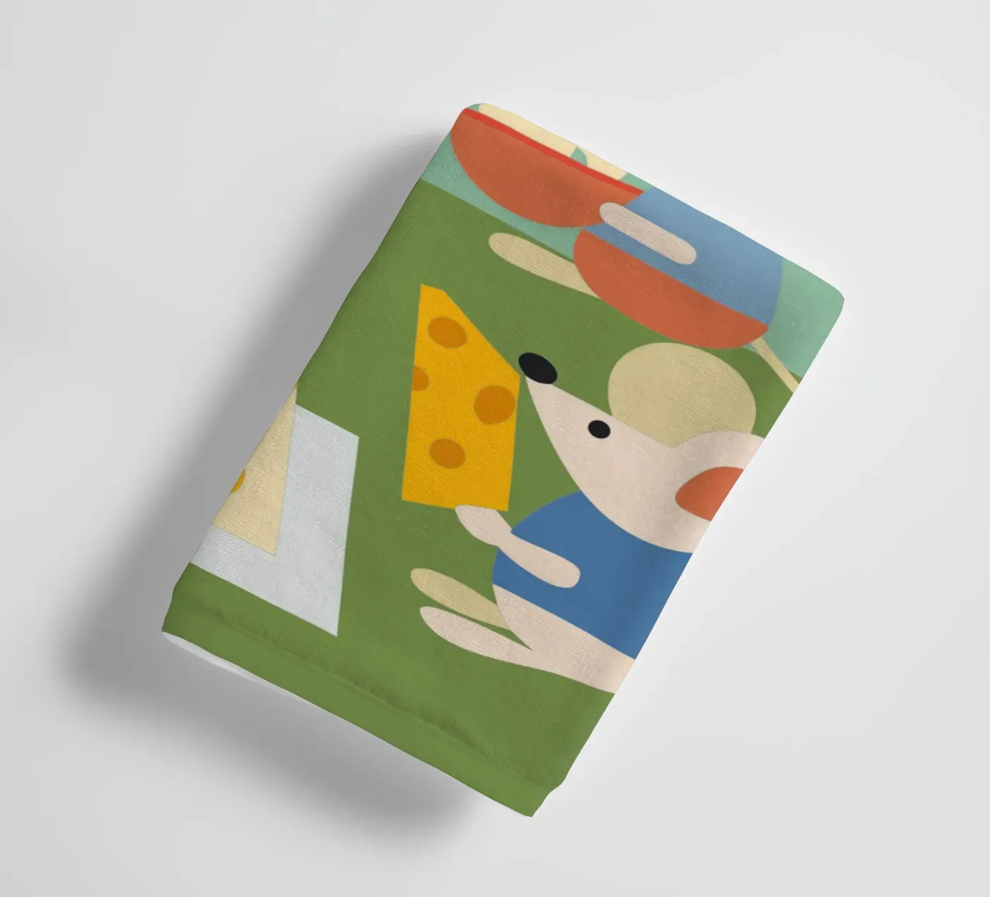 Mouse Eats Cheese towel by CUTE ANIMALS