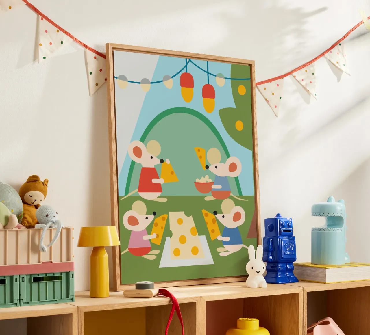 Muis eet kaas acryl van CUTE ANIMALS