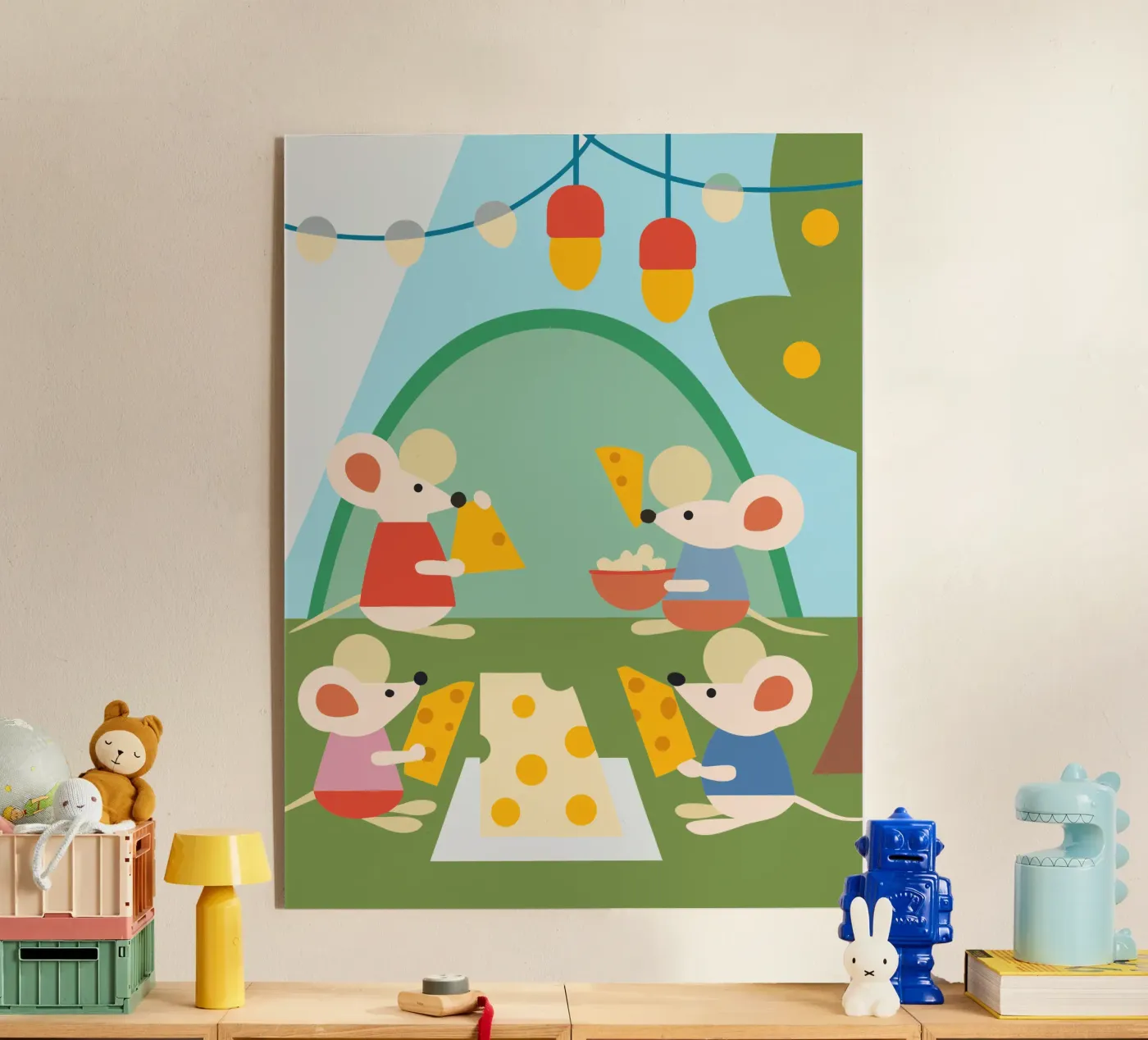 Maus isst Käse Acryl-Glas von CUTE ANIMALS