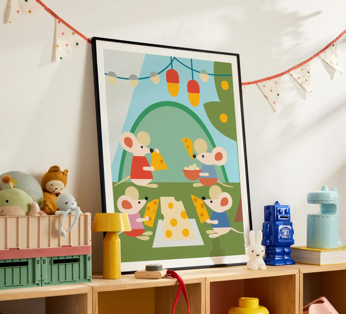 La souris mange du fromage poster de CUTE ANIMALS