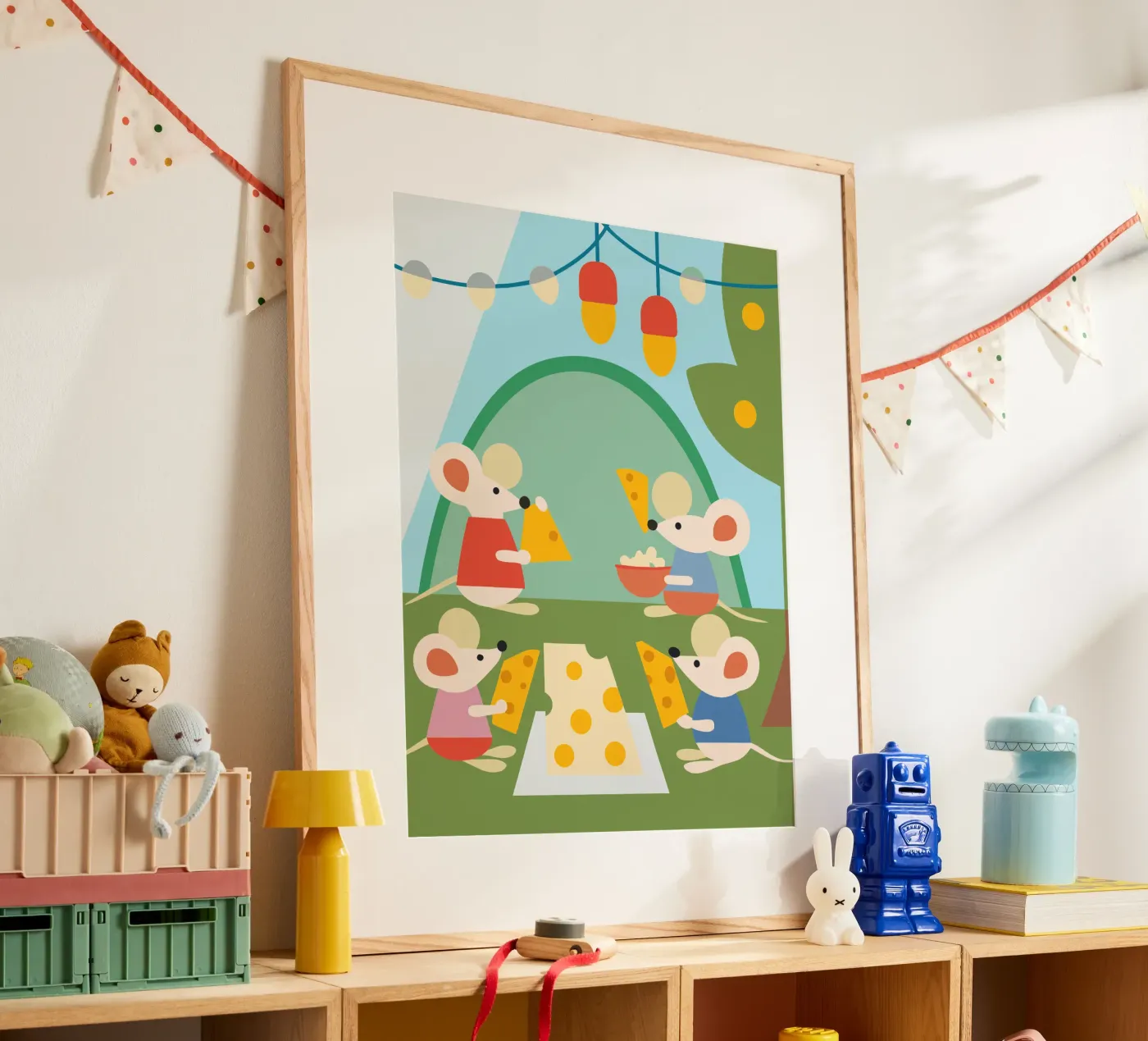 La souris mange du fromage poster de CUTE ANIMALS