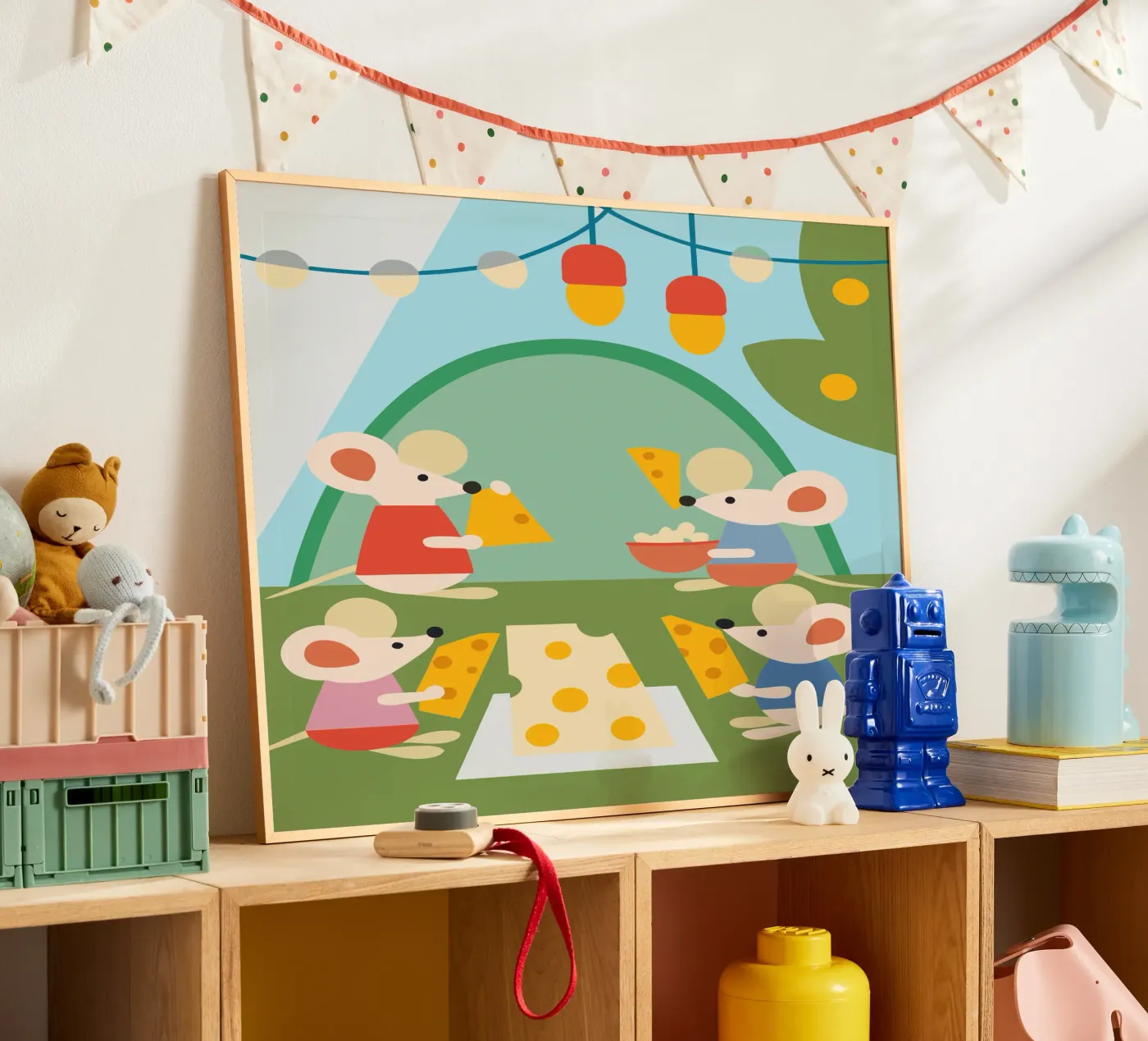 La souris mange du fromage poster de CUTE ANIMALS