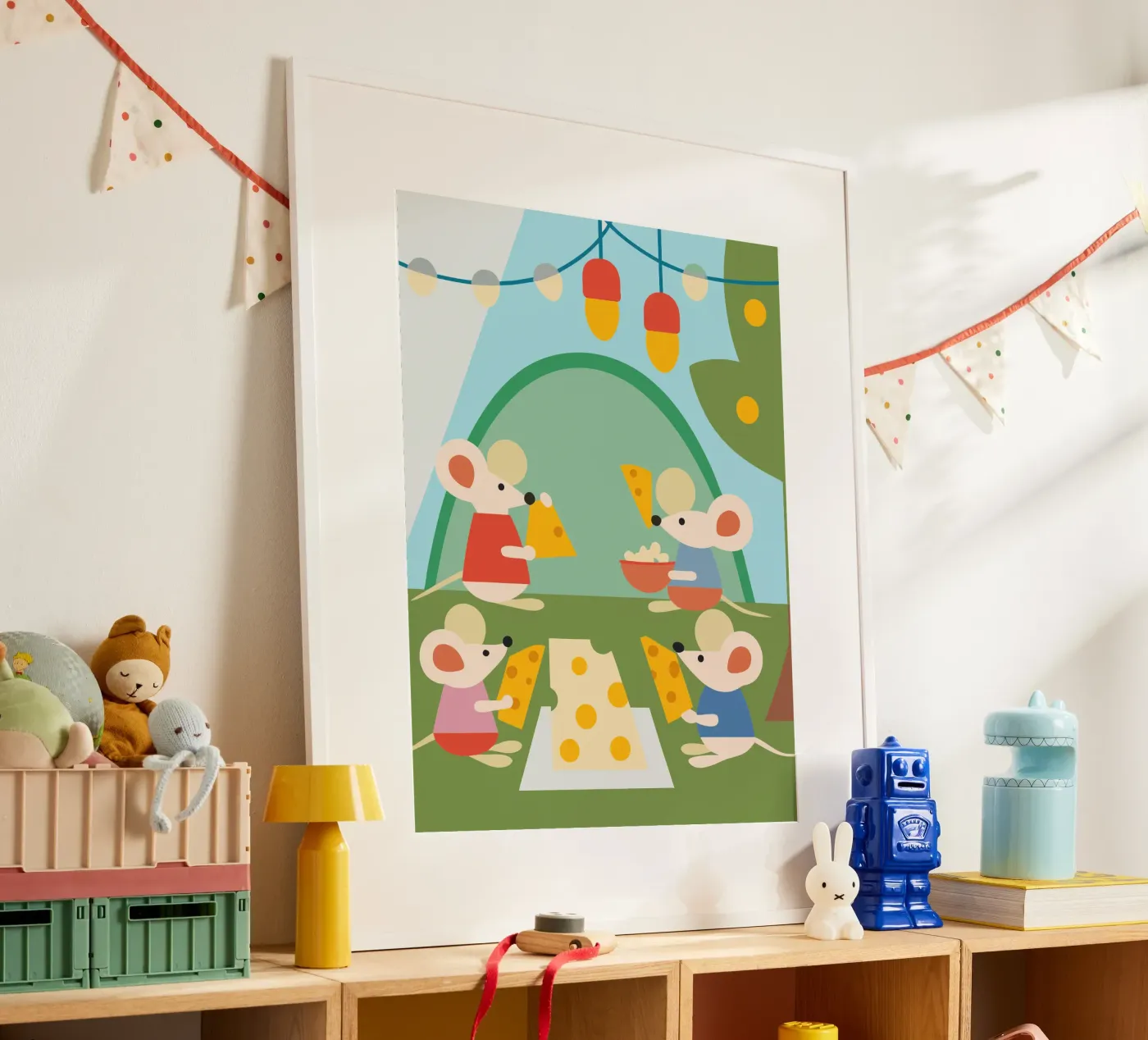 La souris mange du fromage poster de CUTE ANIMALS