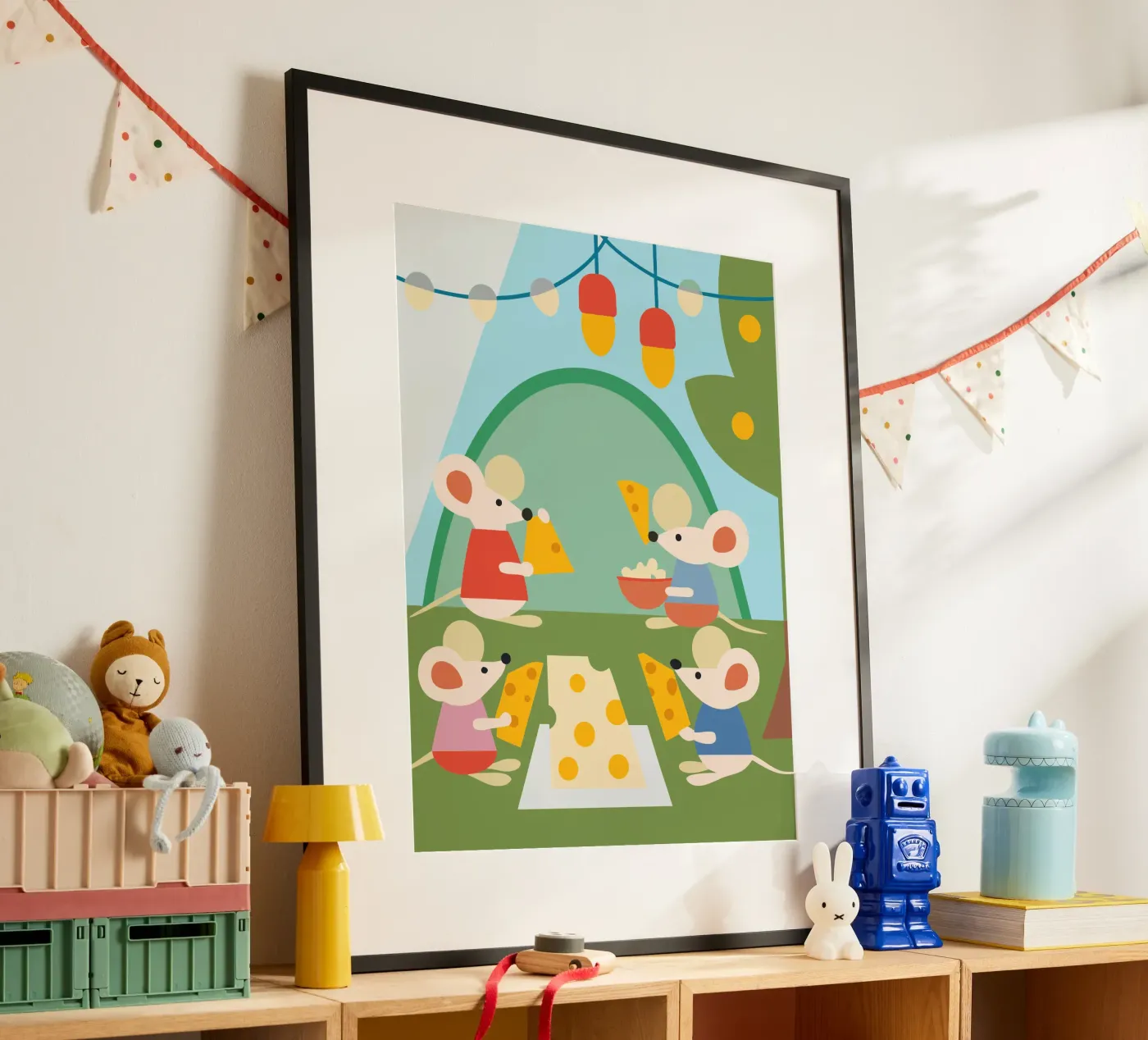 La souris mange du fromage poster de CUTE ANIMALS