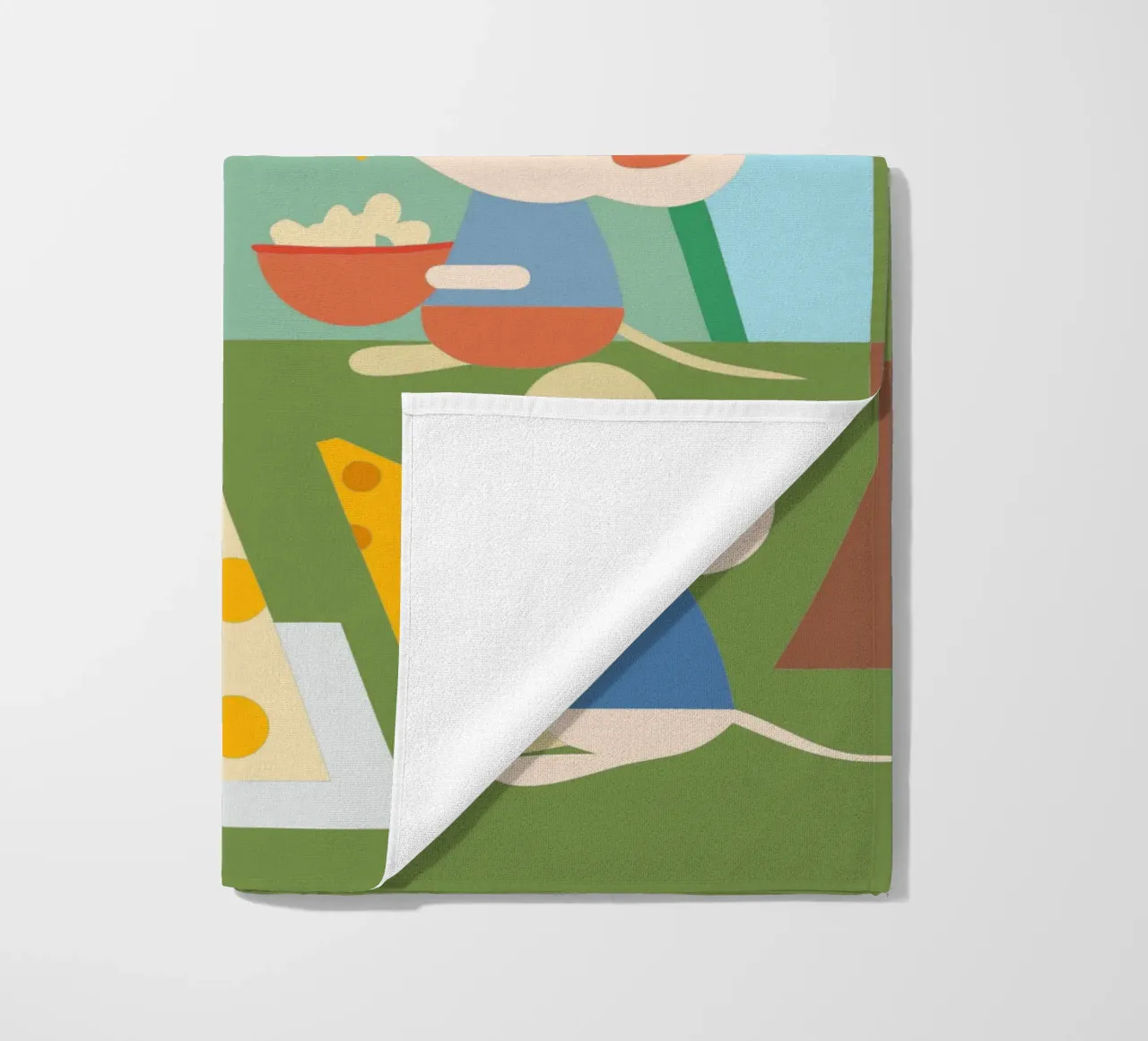 Muis eet kaas strandhanddoek van CUTE ANIMALS