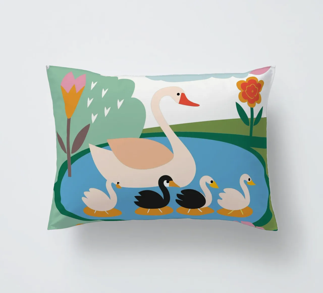 Ente schwimmt im Wasser Kissen von CUTE ANIMALS