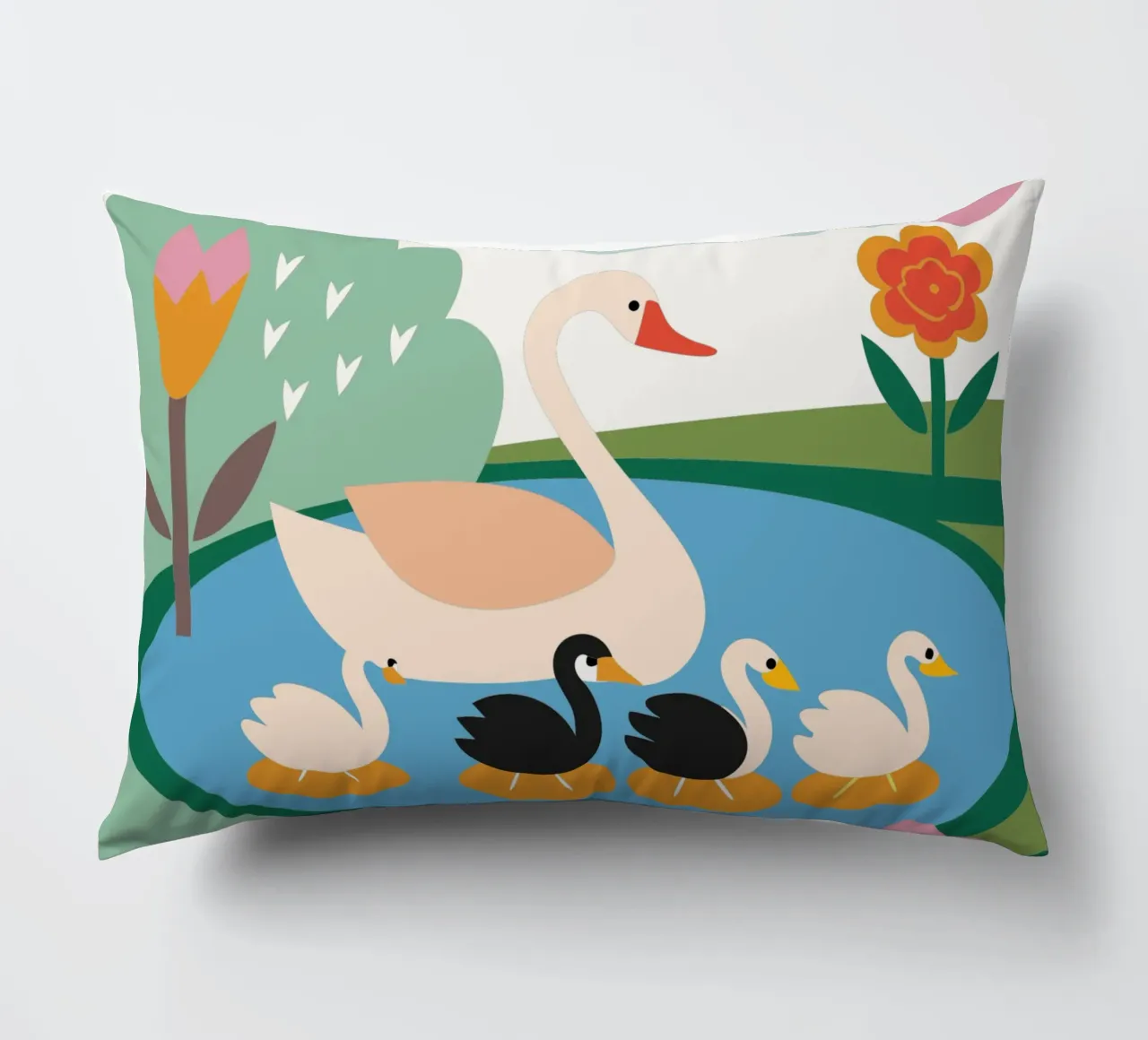 Ente schwimmt im Wasser Kissen von CUTE ANIMALS