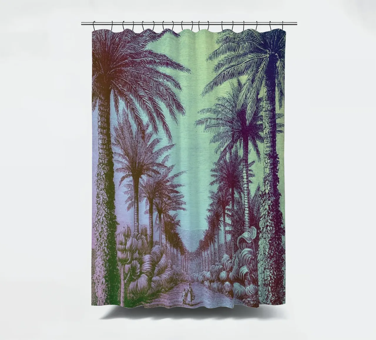 Palm Pop | Press Play Art Print Remix tenda da doccia da Press Play Art Prints