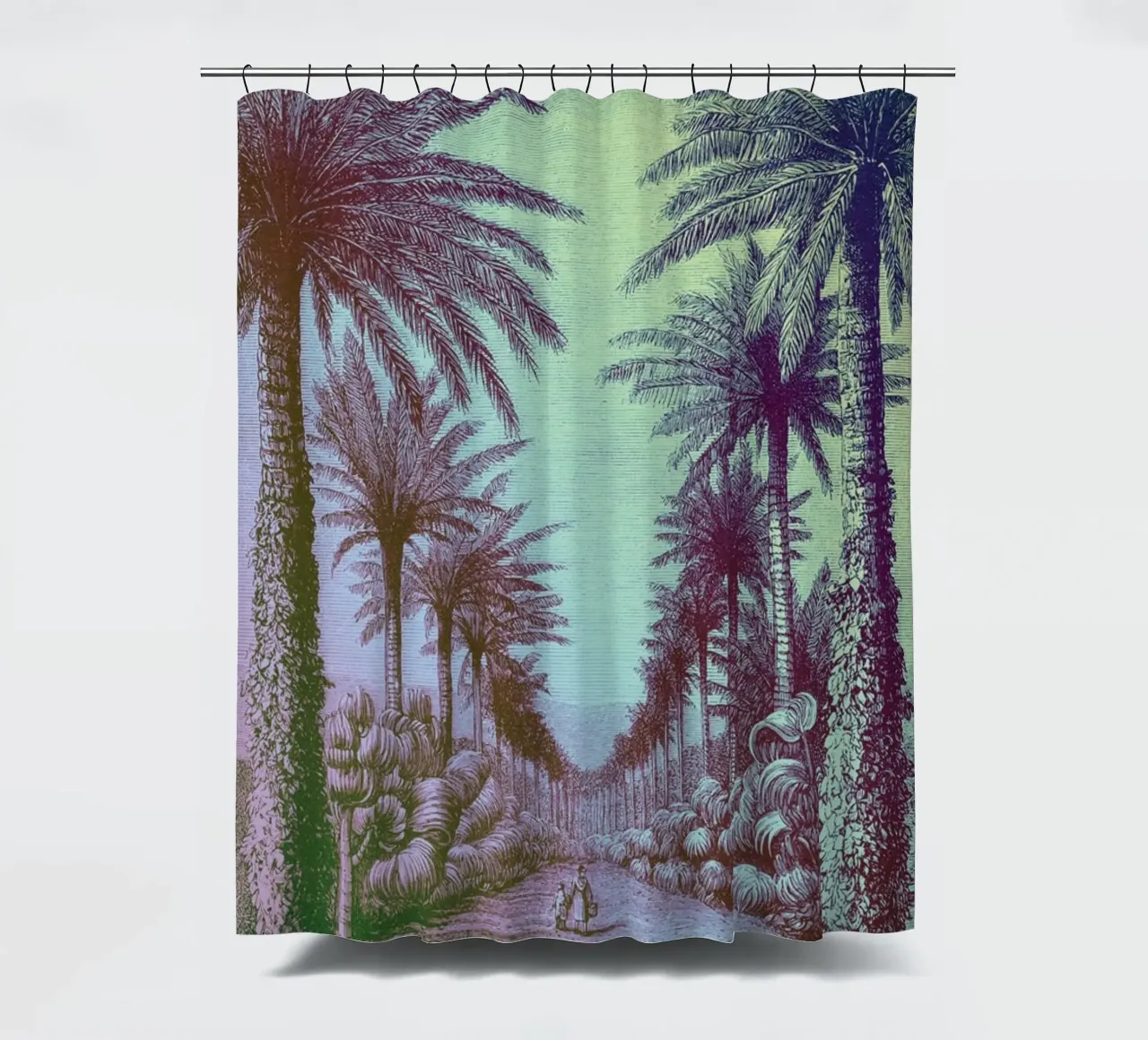 Palm Pop | Press Play Art Print Remix tenda da doccia da Press Play Art Prints