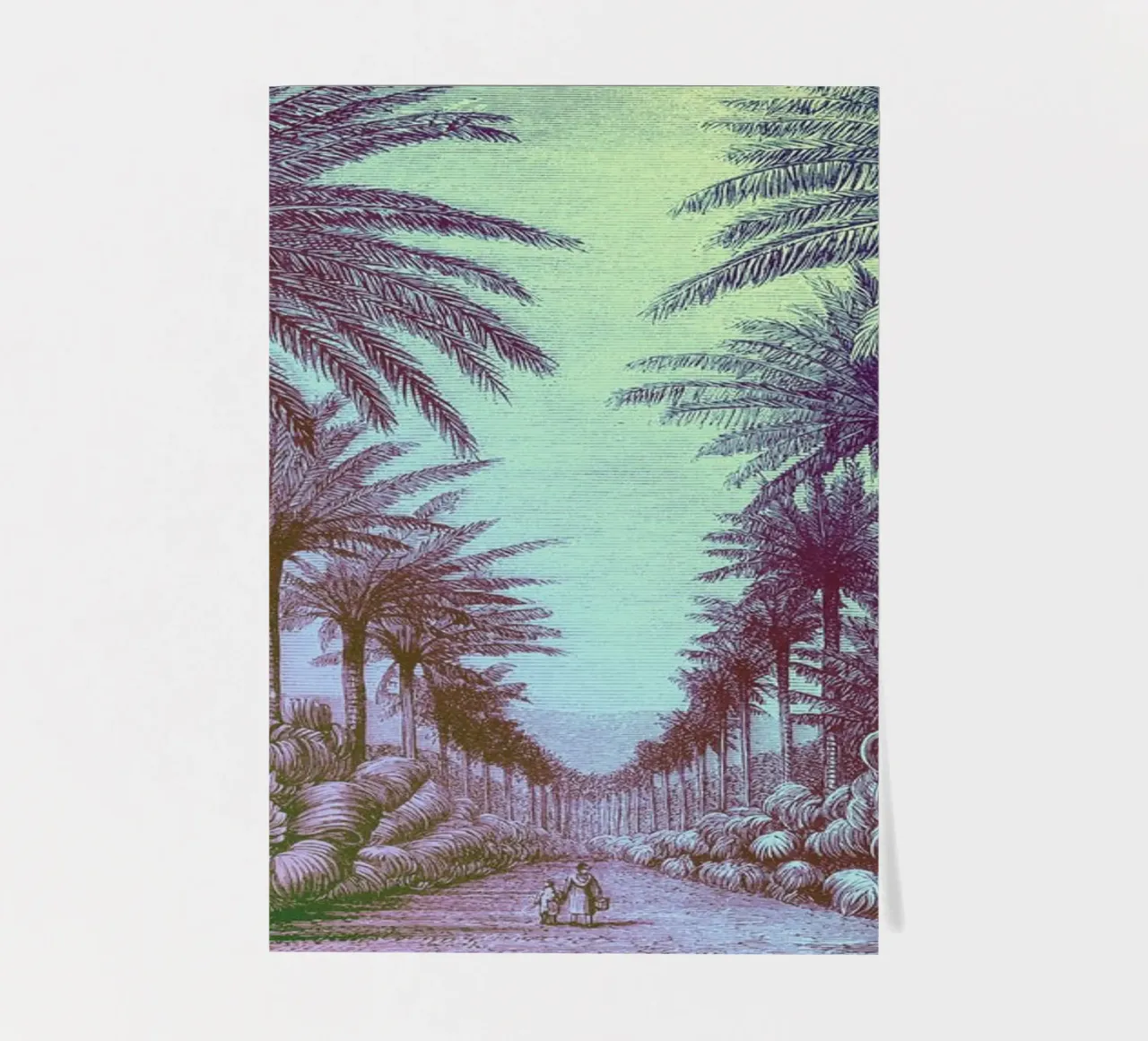 Palm Pop | Press Play Art Print Remix foglio adesivo da Press Play Art Prints