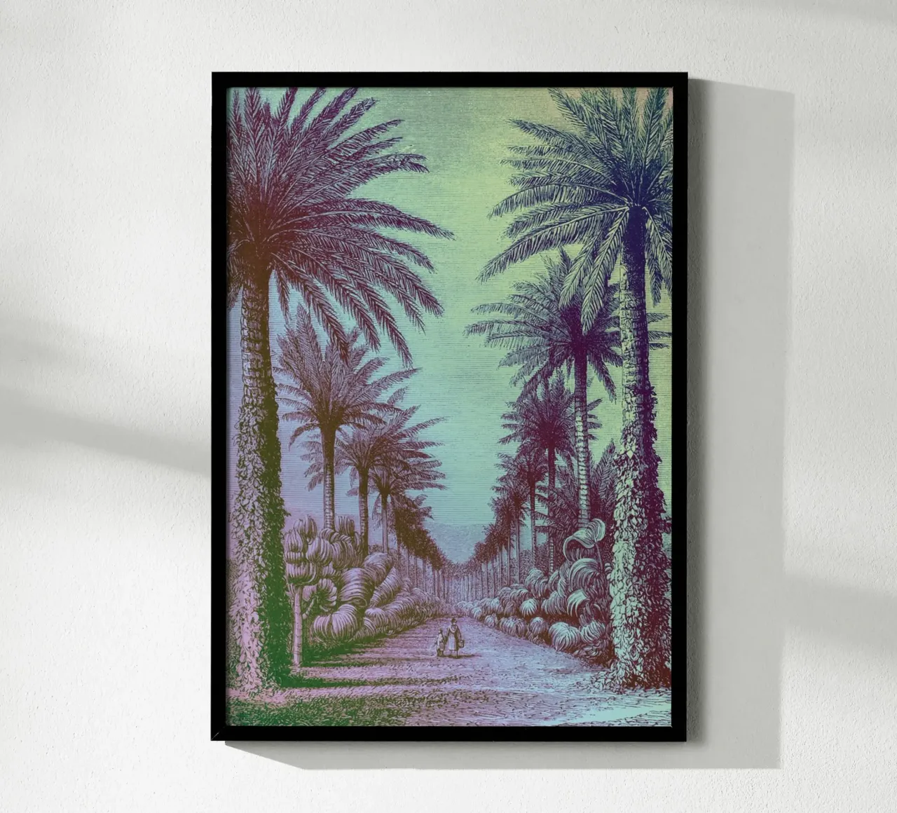 Palm Pop | Press Play Art Print Remix poster con telaio in legno da Press Play Art Prints