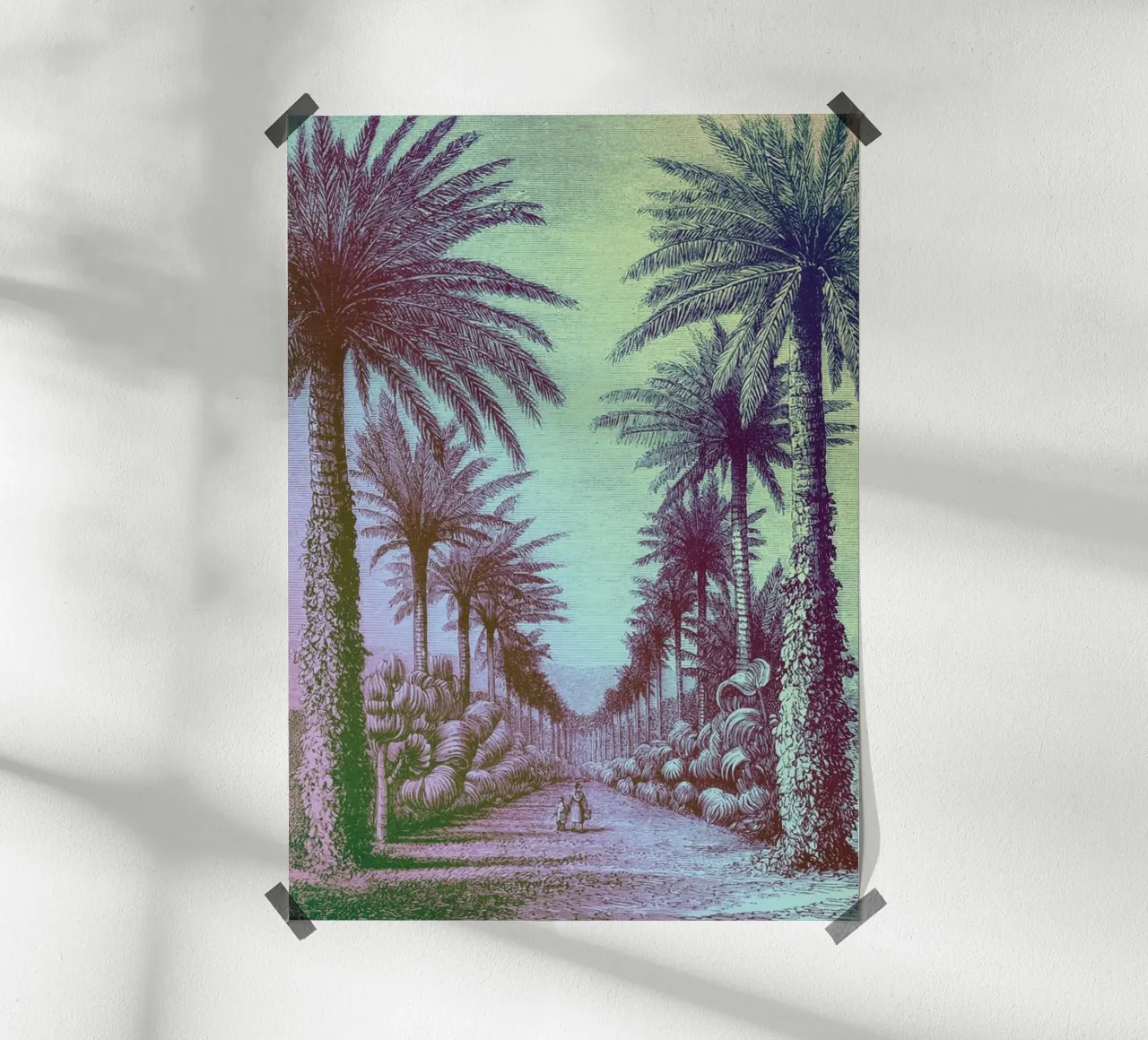 Palm Pop | Press Play Art Print Remix poster con telaio in legno da Press Play Art Prints