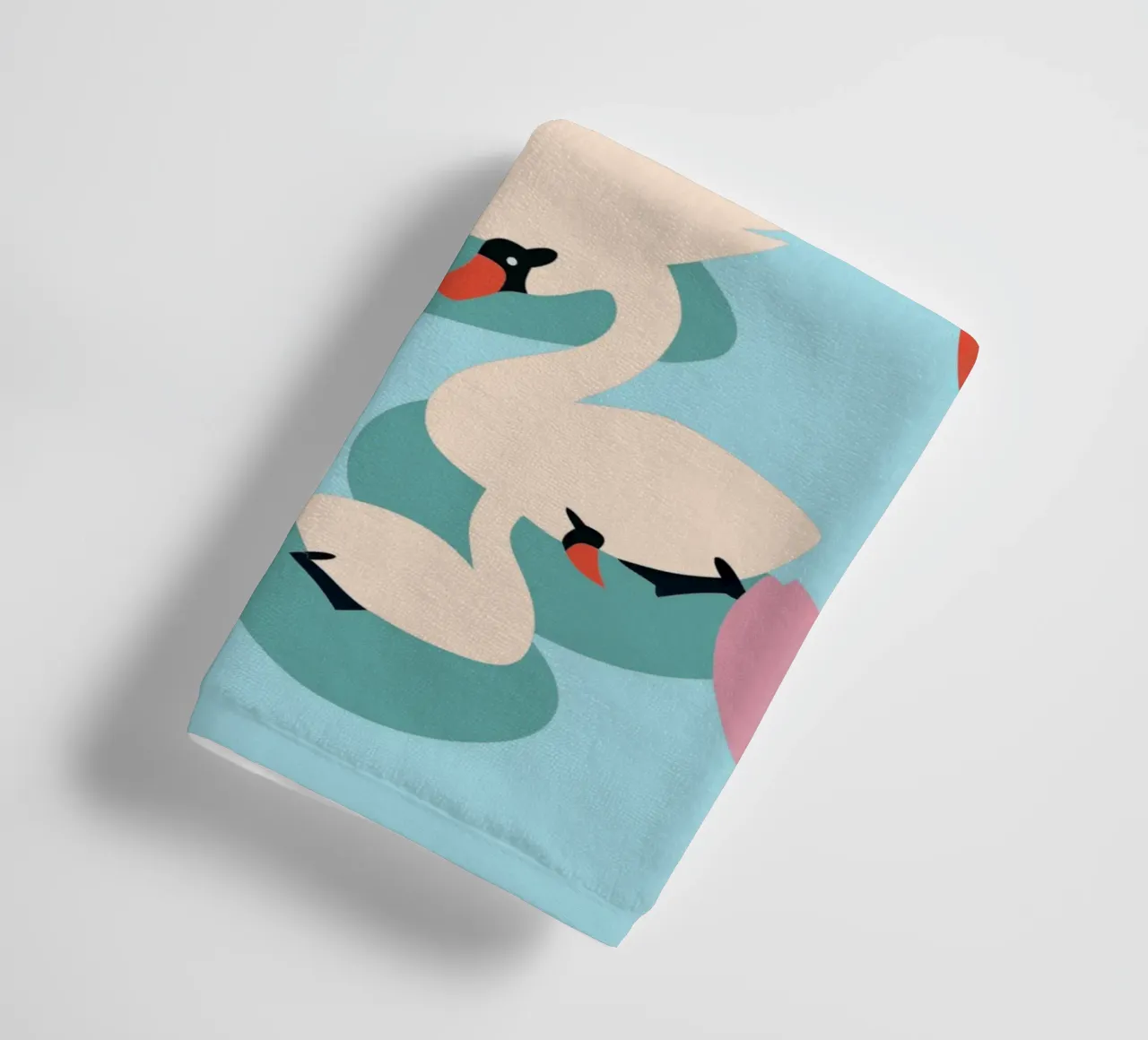 Cigno nell'acqua asciugamano da bagno da CUTE ANIMALS