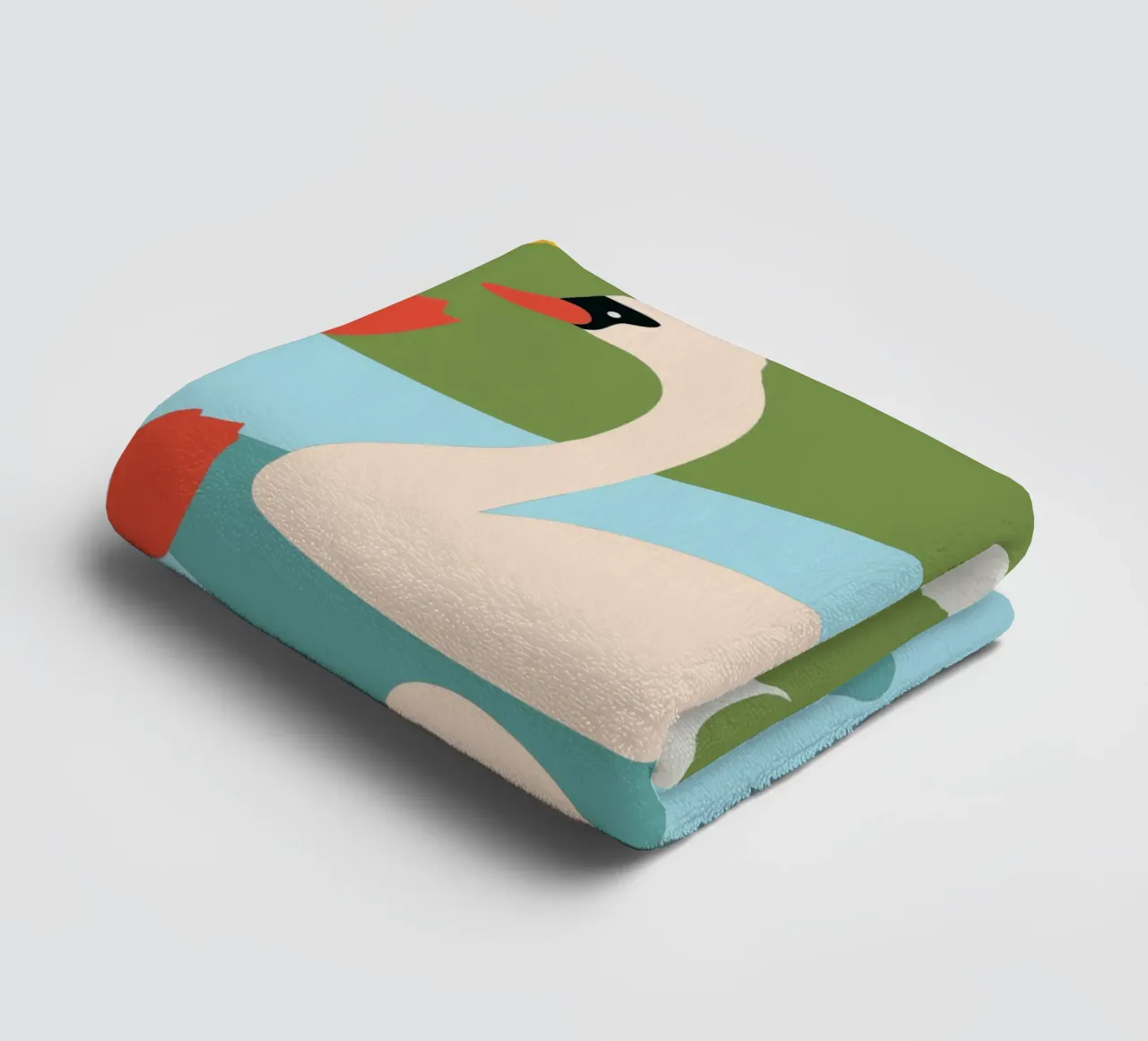 Cigno nell'acqua asciugamano da bagno da CUTE ANIMALS
