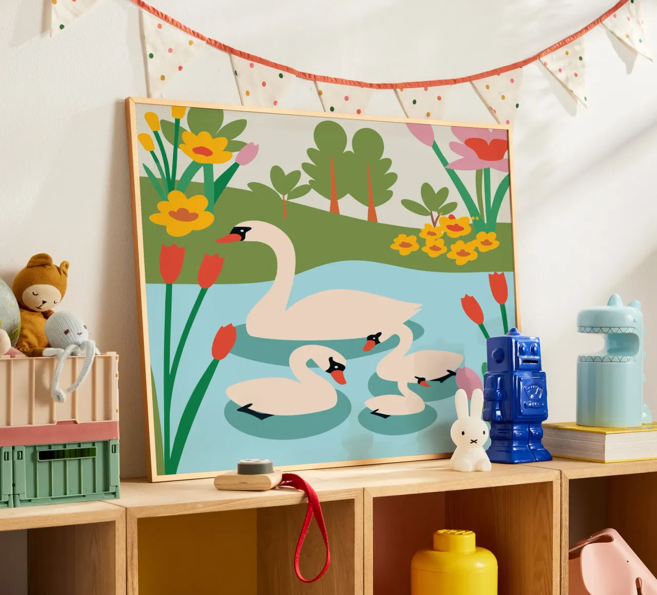 Cigno nell'acqua carta hahnemühle da CUTE ANIMALS