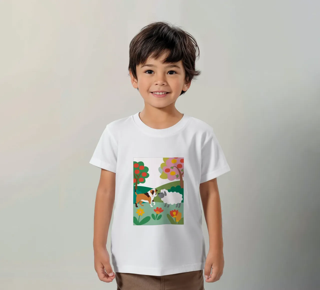 Cane e pecora t-shirt bambini da CUTE ANIMALS