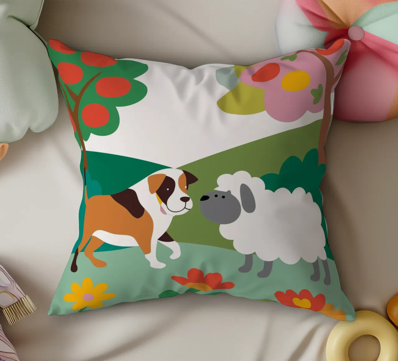 Cane e pecora cuscino da CUTE ANIMALS