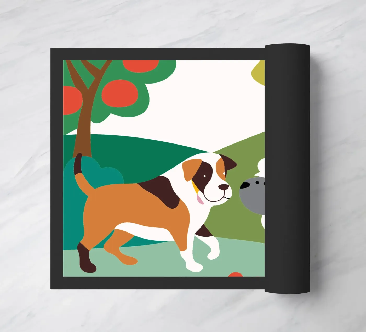 Dog and Sheep doormat by CUTE ANIMALS
