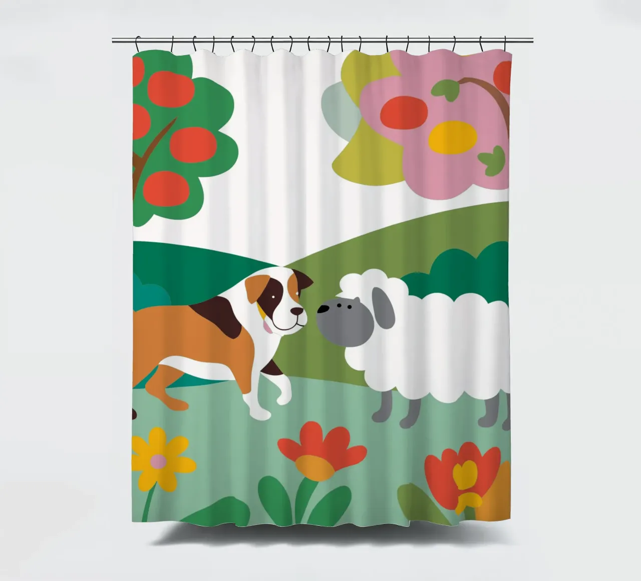 Cane e pecora tenda da doccia da CUTE ANIMALS