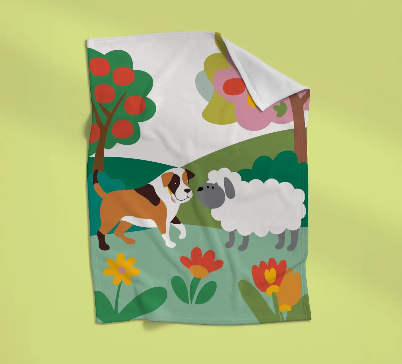 Cane e pecora coperta in pile da CUTE ANIMALS