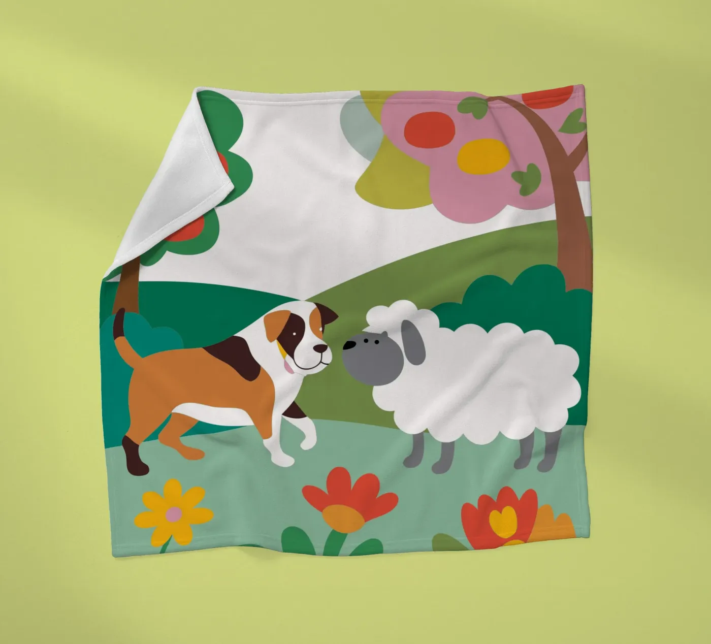 Cane e pecora coperta in pile da CUTE ANIMALS