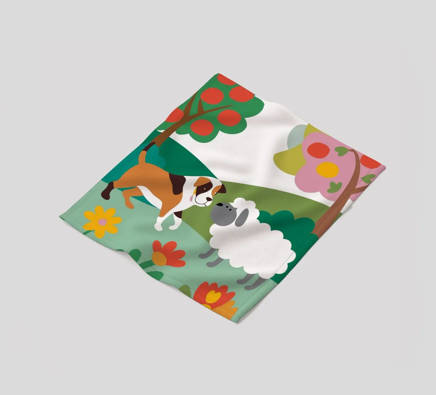 Cane e pecora coperta in pile da CUTE ANIMALS