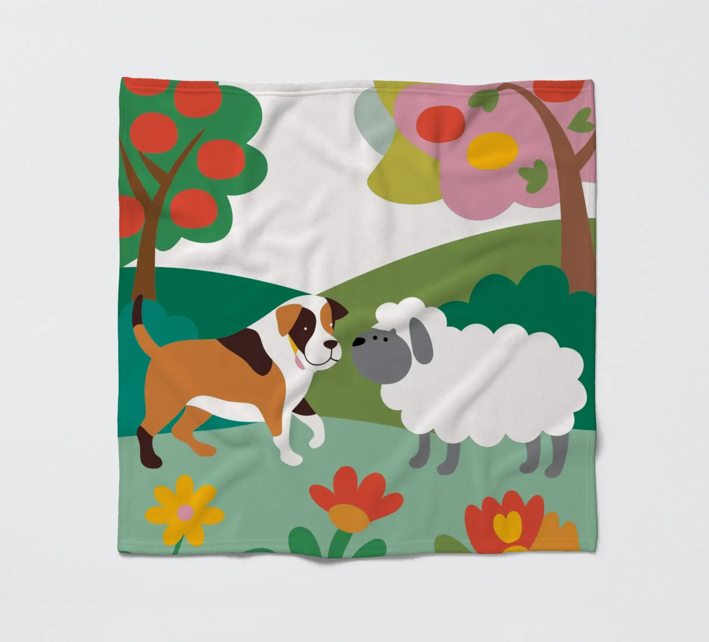 Cane e pecora coperta in pile da CUTE ANIMALS