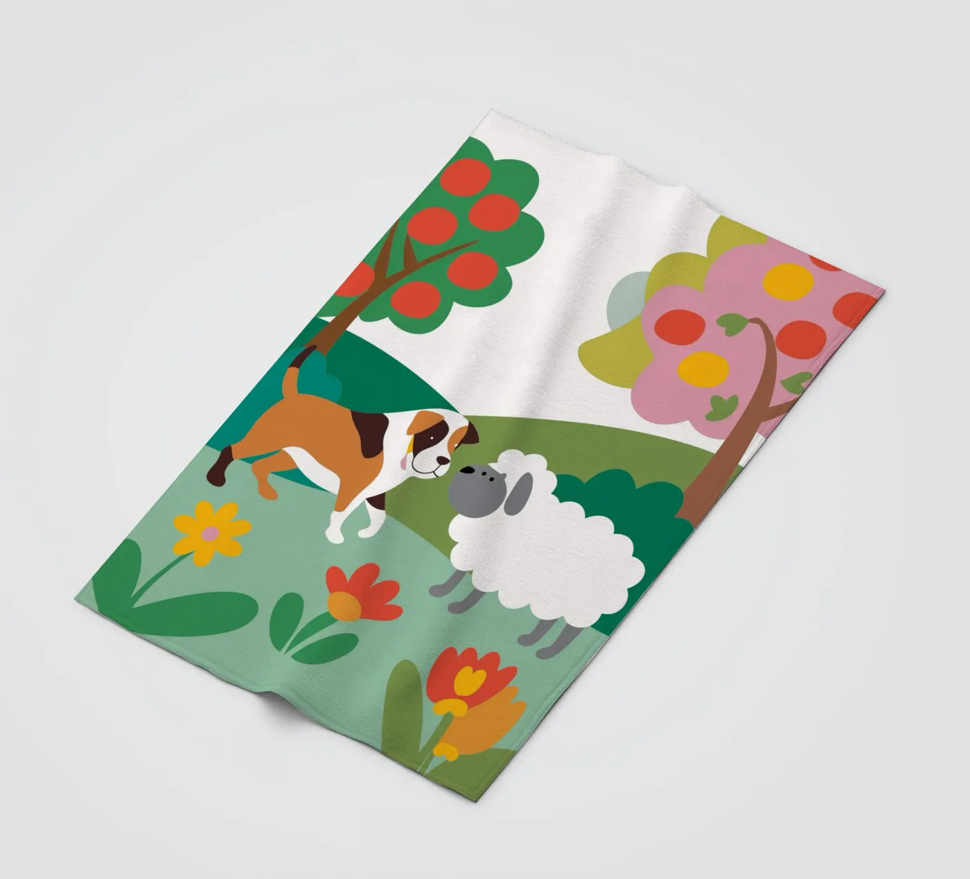 Cane e pecora coperta in pile da CUTE ANIMALS