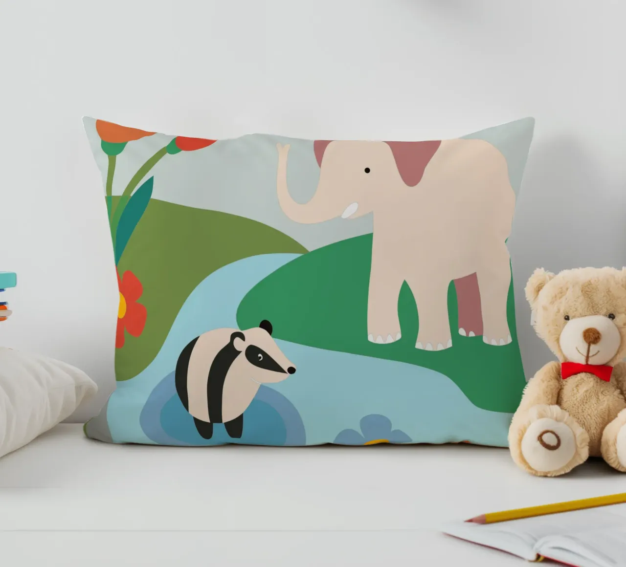 Elefante nella foresta cuscino da CUTE ANIMALS