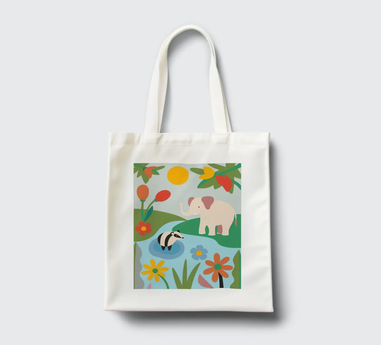 Elefante nella foresta borsa in juta da CUTE ANIMALS