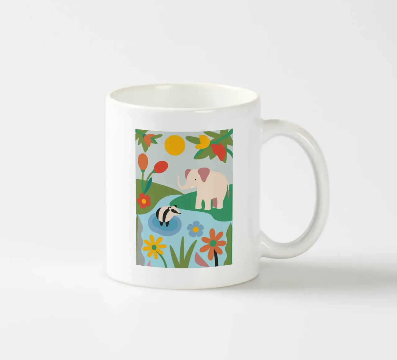 Elefante nella foresta tazza in ceramica da CUTE ANIMALS