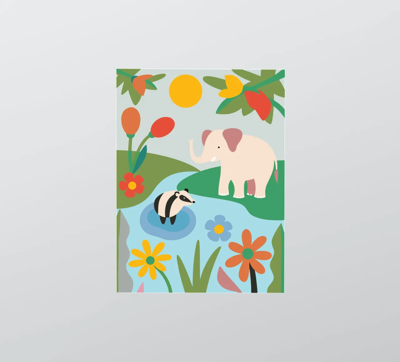 Elephant in the Forest sticker by CUTE ANIMALS