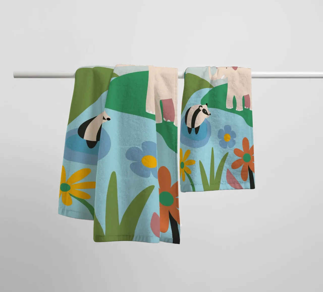 Elefante nella foresta asciugamano da bagno da CUTE ANIMALS