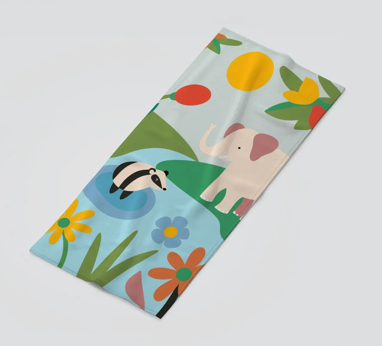 Elefante nella foresta telo mare da CUTE ANIMALS