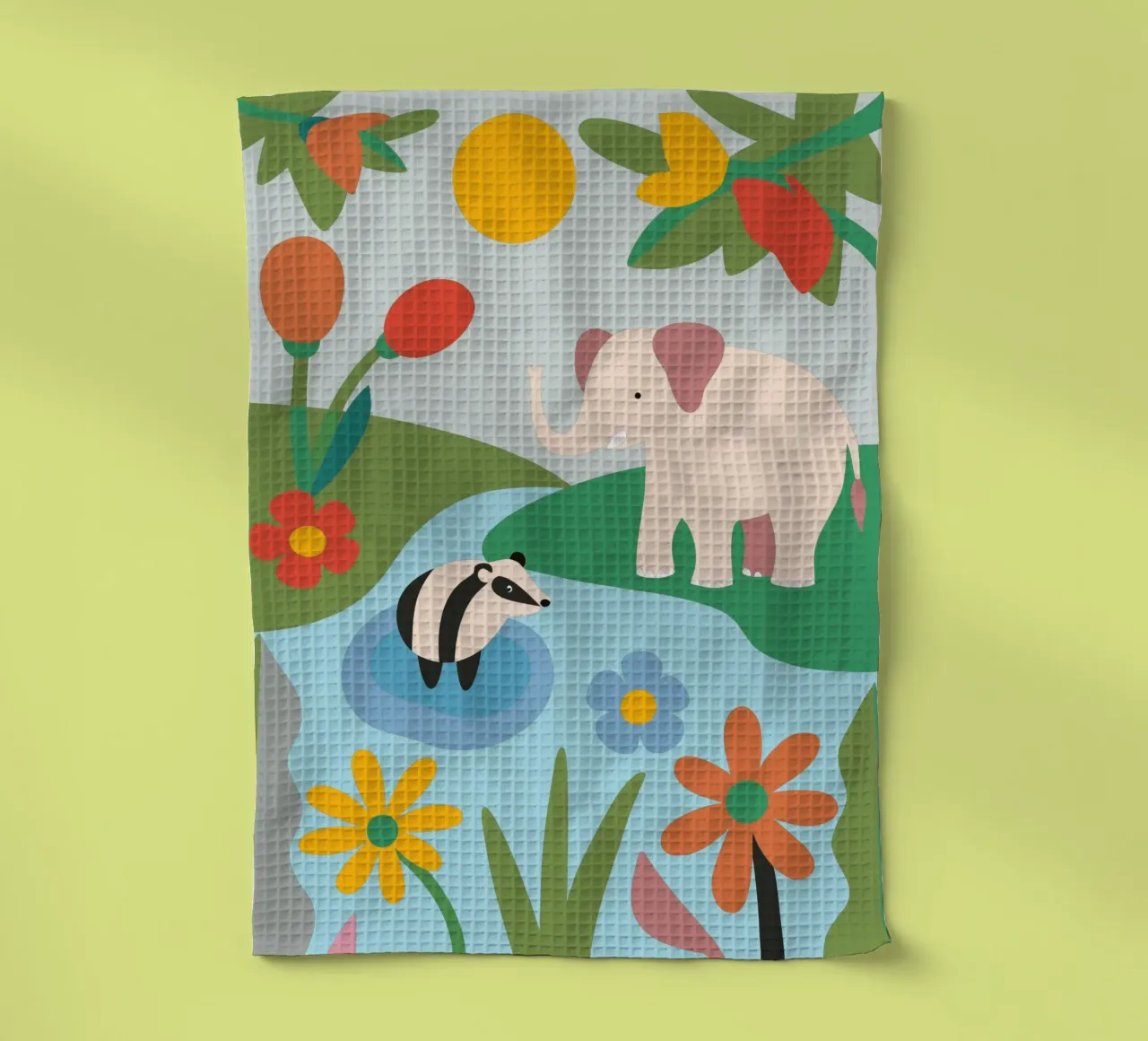 Elefante nella foresta canovaccio da cucina da CUTE ANIMALS