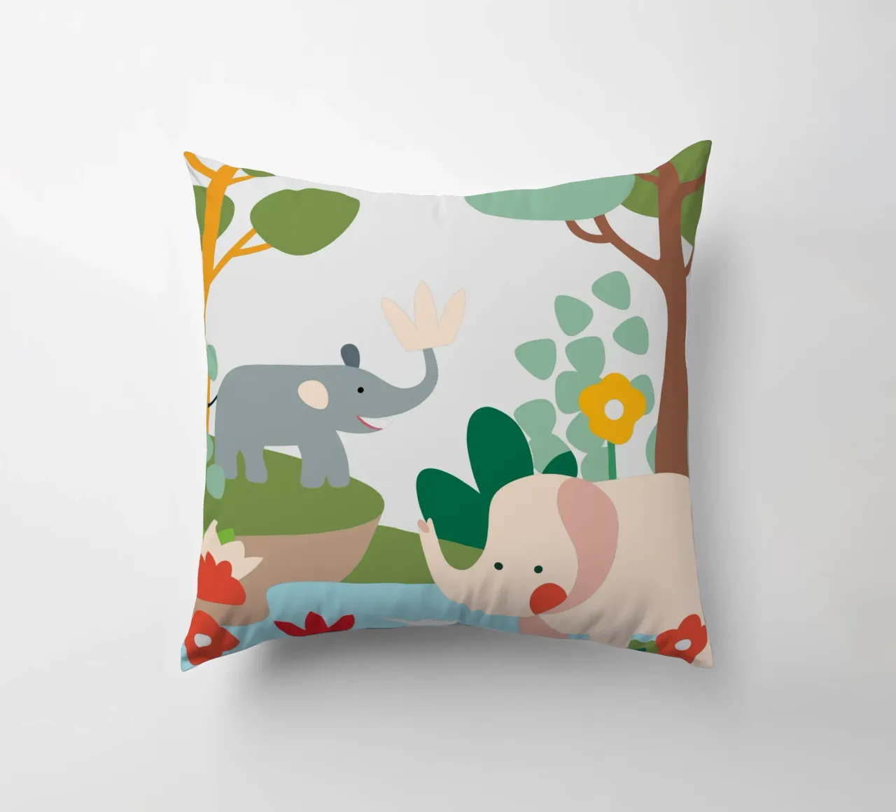 Elefante nella foresta cuscino da CUTE ANIMALS