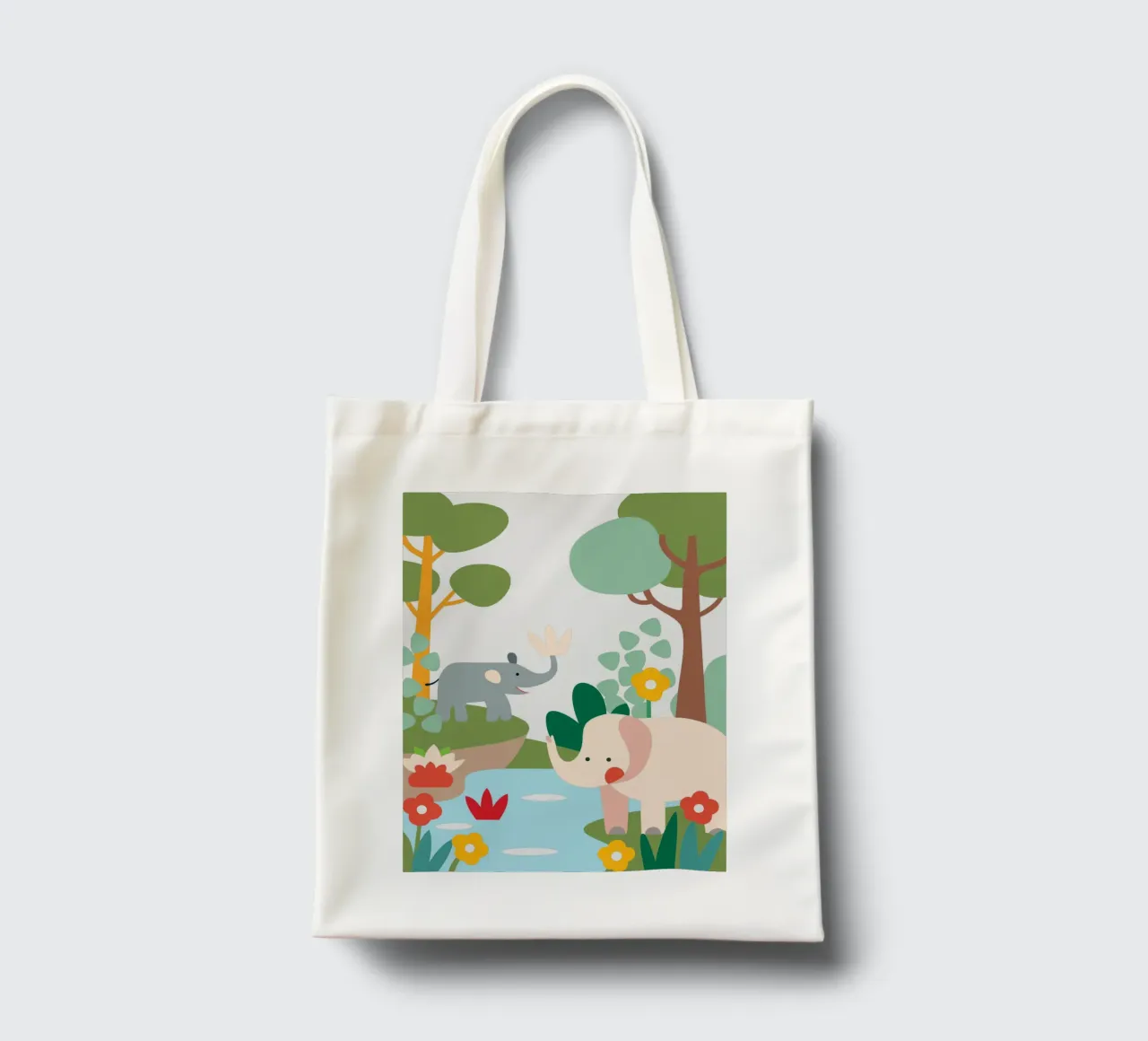 Elephant in the Forest tote bag by CUTE ANIMALS