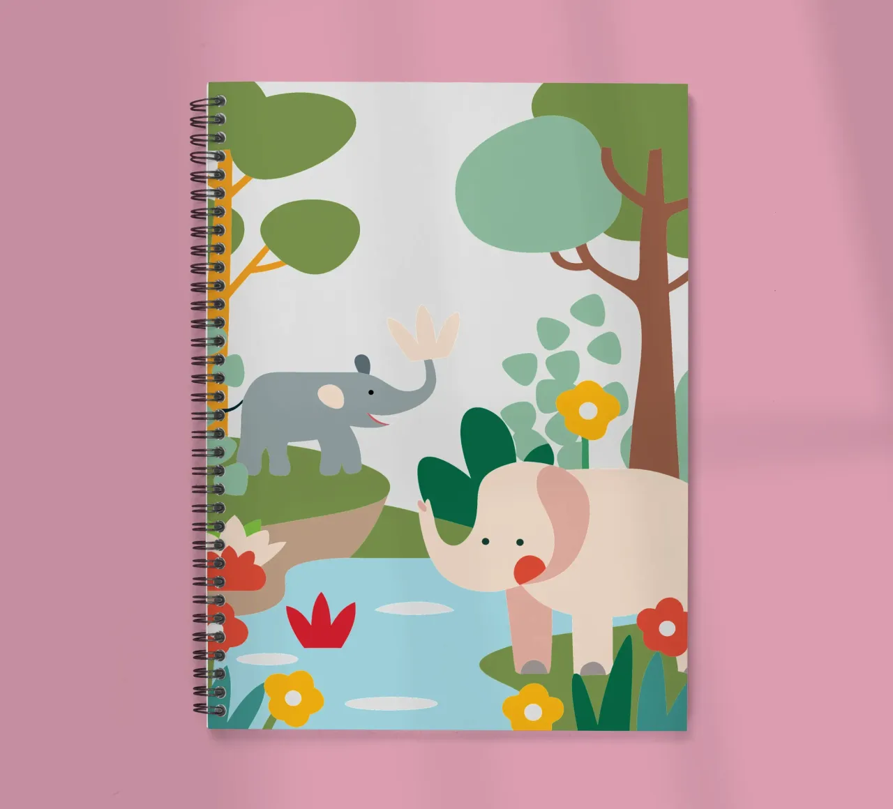 Elephant in the Forest spiral notebook by CUTE ANIMALS