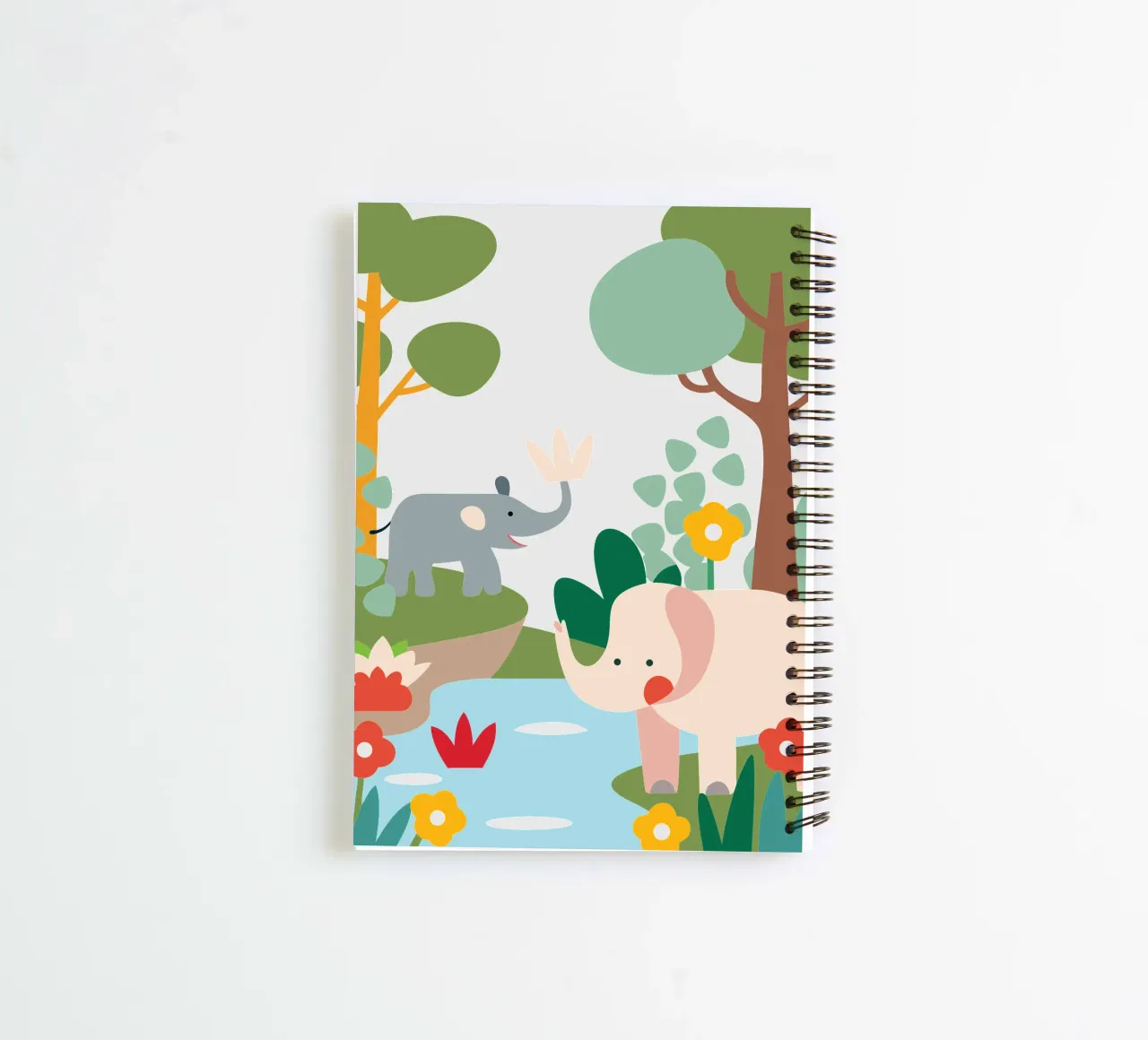 Elephant in the Forest spiral notebook by CUTE ANIMALS