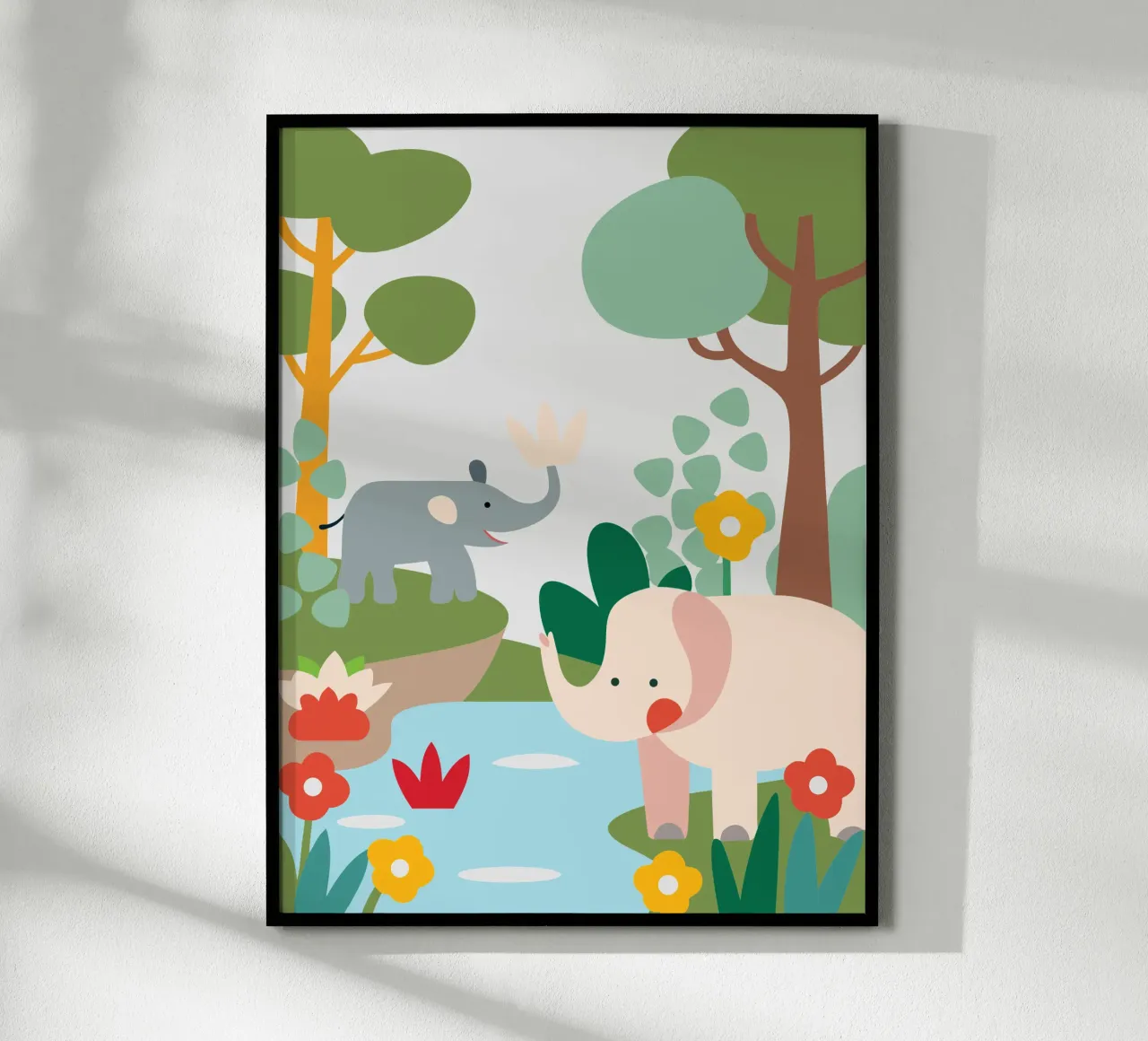 Elefant im Wald Poster von CUTE ANIMALS