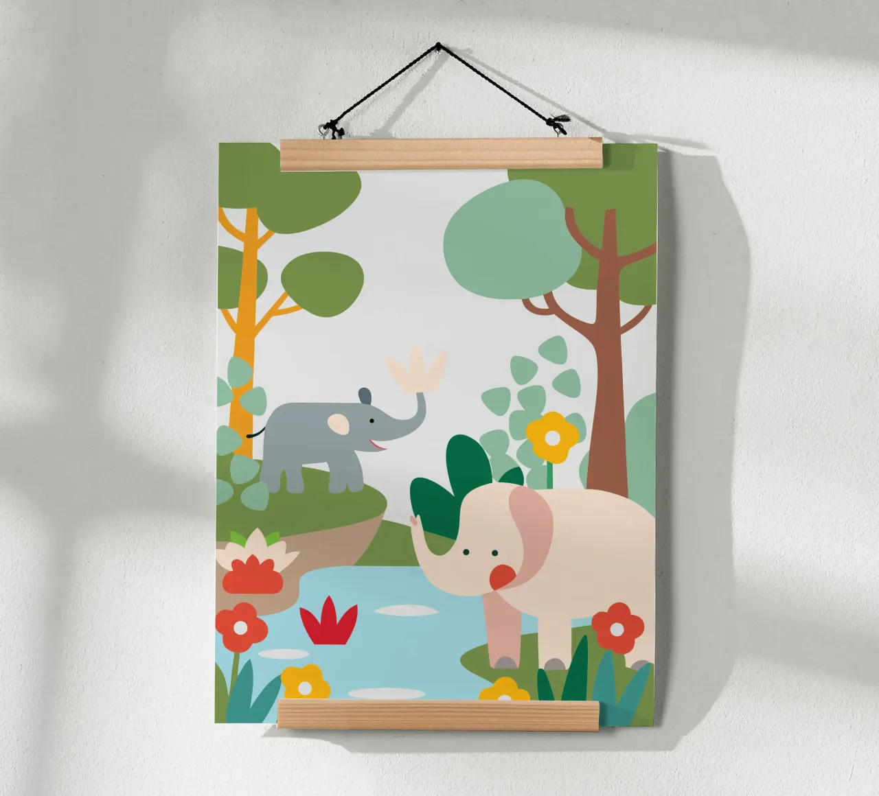 Elefant im Wald Poster von CUTE ANIMALS