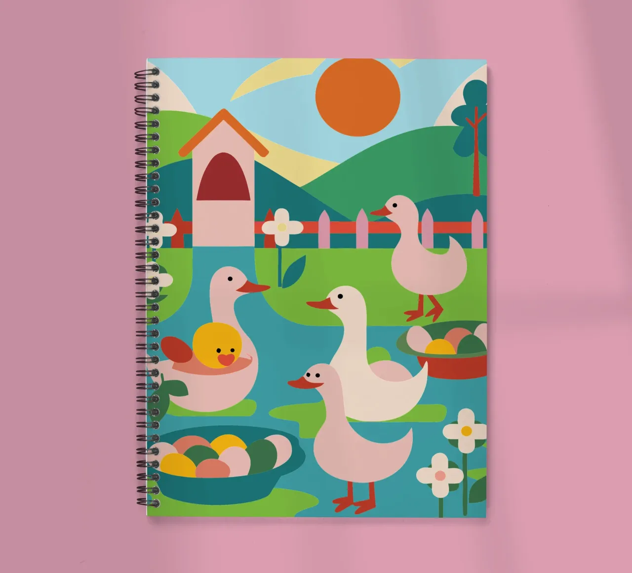 Raising Ducks spiral notebook by CUTE ANIMALS