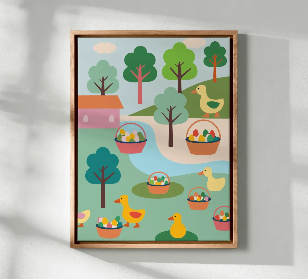 Raising Ducks canvas by CUTE ANIMALS