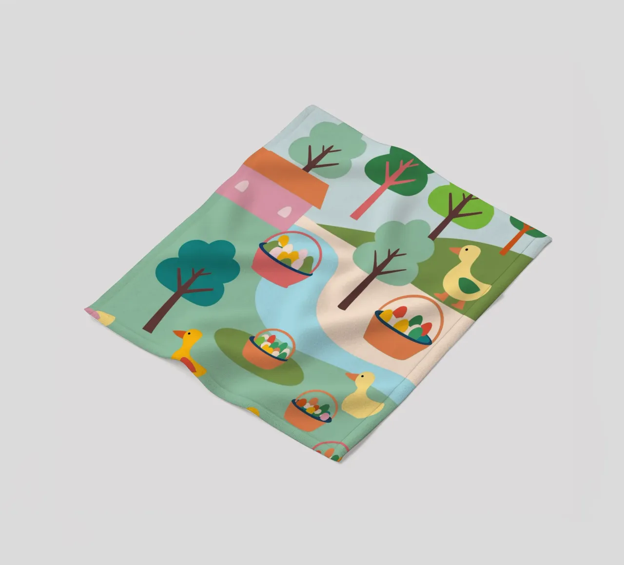 Raising Ducks fleece blanket by CUTE ANIMALS